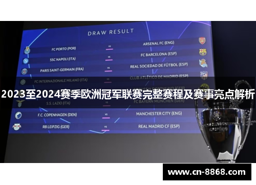 2023至2024赛季欧洲冠军联赛完整赛程及赛事亮点解析